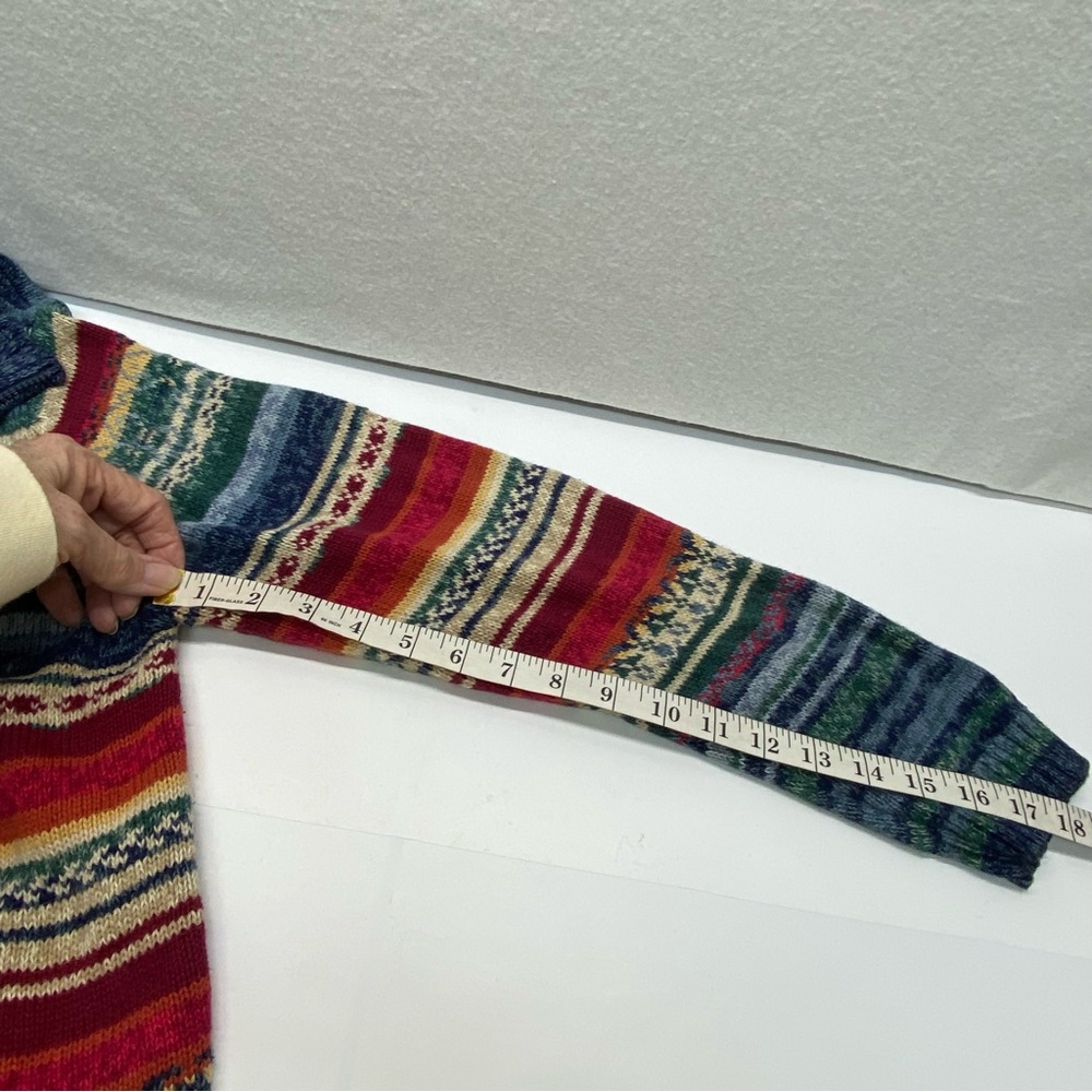 Vintage Tiara International Large Multicolor Knit Zip-Up Sweater/Cardigan READ - Picture 7 of 10